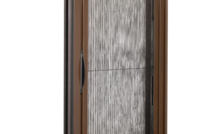 輕靜單開無軌摺疊紗門-EZ Silide 輕靜無障礙 摺疊紗門-紗門磁條吸鐵設計