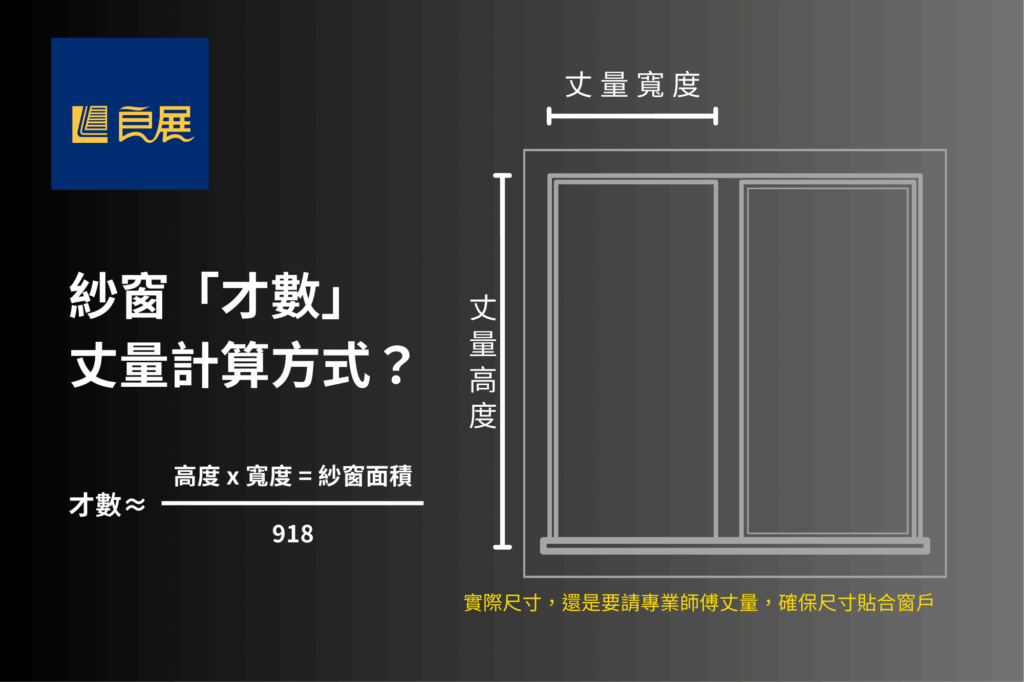 紗窗才數計算方式